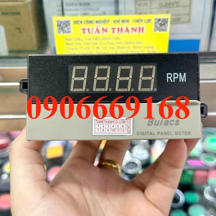 Đồng Hồ Điện Tử Đo Tốc Độ Vòng Quay DP3-FR1 Hiệu Buiacs DP3 FR1RPM - Ảnh 2