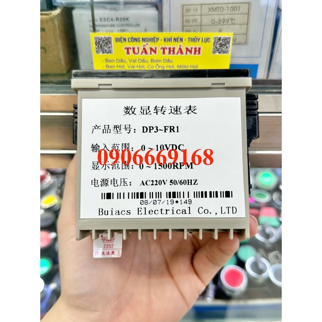 Đồng Hồ Điện Tử Đo Tốc Độ Vòng Quay DP3-FR1 Hiệu Buiacs DP3 FR1RPM - Ảnh 3