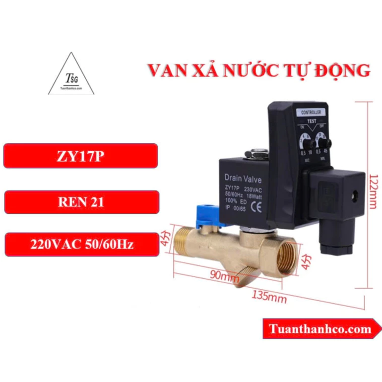 Van Xả Nước Tự Động ZY17P Electronic Auto Drain