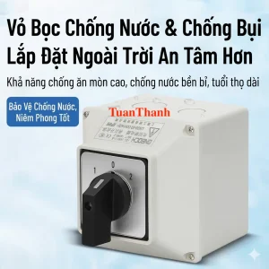 Alternative view of Công Tắc Chuyển Mạch 25A Có Hộp Kín Nước LW26-25/3 H