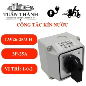 Công Tắc Chuyển Mạch 25A Có Hộp Kín Nước LW26-25/3 H
