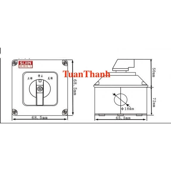 Công Tắc Chuyển Mạch 25A Có Hộp Kín Nước LW26-25/3 H - Ảnh 4